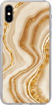 Coque pour iPhone Xs - Imprimé marbré - Beige - Motifs - Coque en Siliconen téléphone -