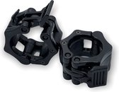 Halterstangsluiters 50mm 2 stuks - Lock Jaw - Halterstangsluiter - olympische halterstang sluiters - zwart - barbell clips