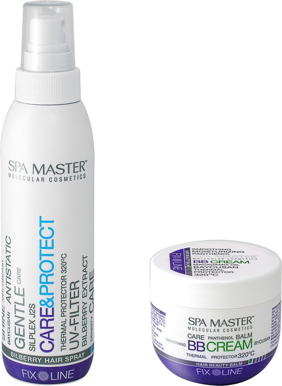 SPA MASTER Heat Protect Spray + Cream Voordeelpakket - Anti Statische Hitte Beschermende Spray en Crème - tot 320°C - 200ML + 100ML