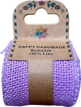 Happy Handmade decoratie stof op rol paars 2m