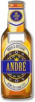 flesopener AndrÃ© 8,5 x 6 cm staal oranje/bruin