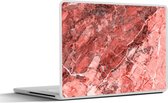 Laptop sticker - 15.6 inch - Kristal - Roze - Rood - Graniet - 36x27,5cm - Laptopstickers - Laptop skin - Cover