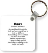Sleutelhanger - Uitdeelcadeautjes - Spreuken - Quotes - 'Baas' - Woordenboek - Plastic