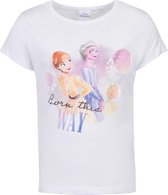 Frozen Elsa en Anna wit t-shirt | maat 104