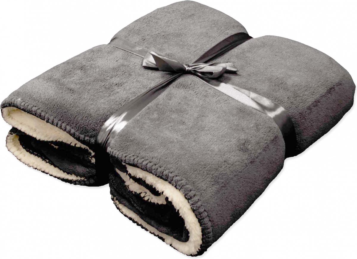 D- Unique Living | Coby plaid 130x160cm dark grey