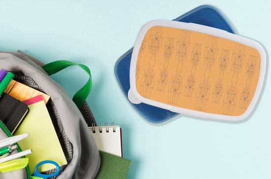 Lunch box Blauw - Lunch box - Boîte à pain - Carnaval - Joker - Motifs - 18x12x6 cm - Enfants - Garçon