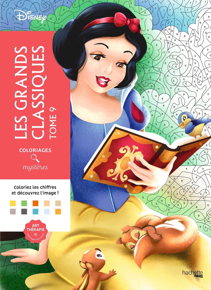 Coloriages Mystères Disney Grands Classiques 9 - kleuren op nummer kleurboek