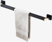 Handdoekenrek Senne | Badkamer accessoire | Zwart | Goud | Metaal, Roestvrij staal | Roestvrij staal | Hangend Vrijstaand|Badkamer | Bathroom | Towel rack | Badkamer rek | zwarte a