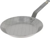 steakpan Mineral B 24 cm staal zilver