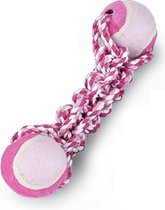 Ebi kauwspeelgoed Speeltouw met 2 tennisballen 34,5cm