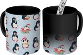 Magische Mok - Foto op Warmte Mokken - Koffiemok - Pinguïn - Patronen - Kind - Kerstcadeau - Magic Mok - Beker - 350 ML - Theemok