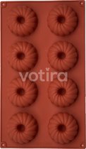 Siliconen bakvorm - Mini Tulband - Mal - 8 stuks - BPA-vrij