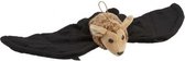 Pluche zwart/bruine vleermuis knuffel hangend 45 cm - Vleermuizen nachtdieren knuffels - Speelgoed voor kinderen