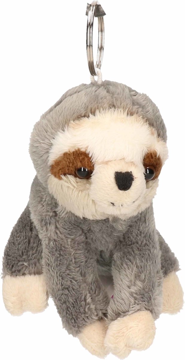 Ravensden Pluche luiaard - knuffel sleutelhanger - dieren knuffels - 10 cm