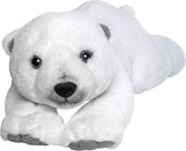 Pluche liggende IJsbeer knuffel van 40 cm - Dieren speelgoed knuffels cadeau - Pooldieren