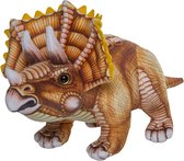 Pluche knuffel dinosaurus Triceratops van 30 cm - Dino speelgoed knuffeldieren