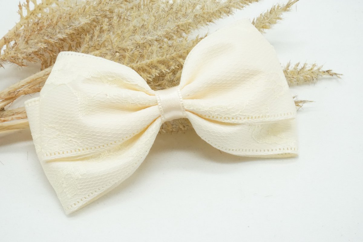 Cotton lace basic haarstrik - Kleur Antiek wit - Haarstrik - Babyshower - Bows and Flowers