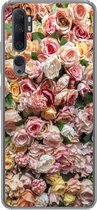 Geschikt voor Xiaomi Mi Note 10 Pro hoesje - Rozen - Kleuren - Muur - Siliconen Telefoonhoesje