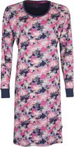 Medaillon Gebloemd Dames Nachthemd Blauw/Roze MENGD2003A - Maten: 3XL