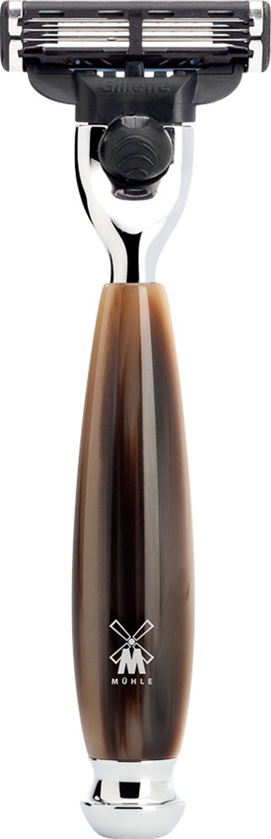 MÜHLE -Mach3 Scheermes Vivo - Hoornbruin