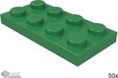 LEGO Plaat 2x4, 3020 Groen 50 stuks