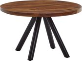 Pippa Design Salontafel - Hout - rond - bruin/zwart - Ø 60cm