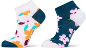 Yellow Moon sneaker kindersokken - flower - 2-pack - 27/30