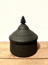 Indo houten "Tika Box" decoratie/opberg-pot. Iedere pot is uniek !