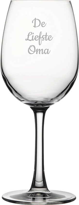 Gegraveerde witte wijnglas 36cl De Liefste Oma