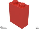 LEGO Bouwsteen 1 x 2 x 2, 3245b Rood 50 stuks