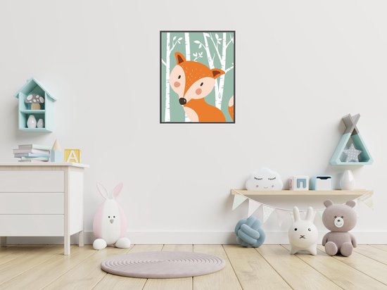 Affiche renard dans la forêt - poster chambre d'enfant thème forêt – Il  était un an