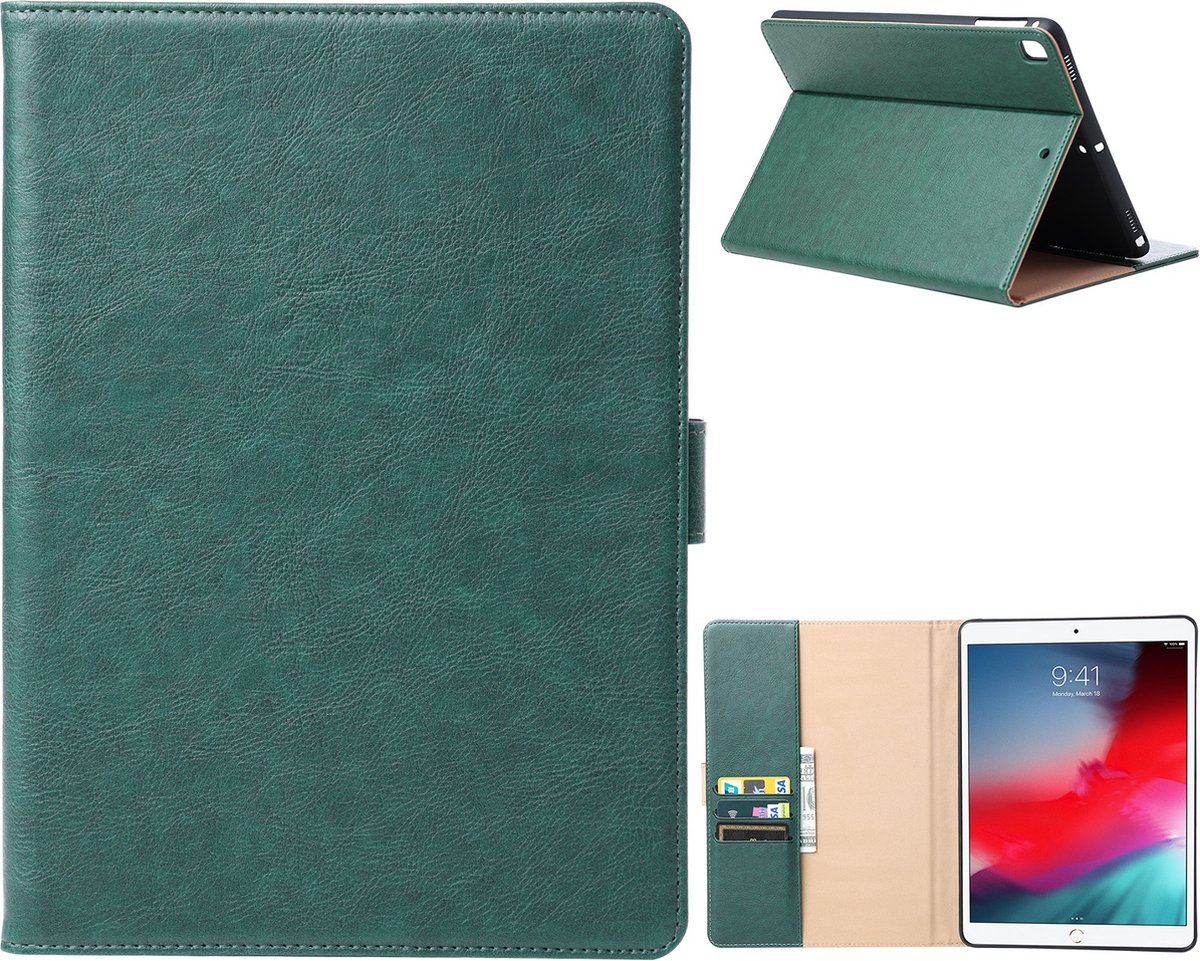 Luxe Tablet Hoes Geschikt voor iPad Hoes 5e, 6e, Air 1e, Air 2e Generatie - 9.7 inch (2017/2018) - Groen