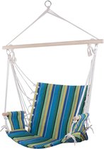 Oneiro’s Luxe Hangmat BRAZILIAN Multi Blue - ø 95x60cm – hangmat – stoel - schommel - hangmat met standaard – zomer – tuin – tuinartikelen – relax – tuinmeubelen