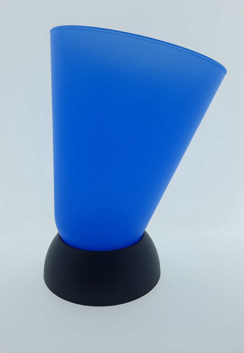 Design Prullenbak Blauw - Papierbak - Vaas - Basket - Paraplu - Multifunctioneel met zwarte zware voet... De bovenunit is kantelbaar