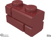 LEGO Baksteen 1x2, 98283 Donkerrood 50 stuks