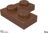 LEGO Plaat 2x2 Hoek, 2420 Roodbruin 50 stuks