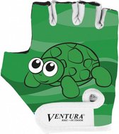 fietshandschoenen schildpad groen/zwart polyester maat XS