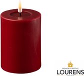 Luxe LED kaars - Bordeaux LED Candle D7,5 x 10 cm - net een echte kaars! Deluxe Homeart