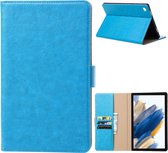 Samsung Tab A8 Hoesje - Vegan Leer - Book Case Samsung Tab A8 (2022) - Samsung Tab A8 Hoes - Cover voor de Samsung Galaxy Tablet A8 2022 - 10.5 inch - Blauw