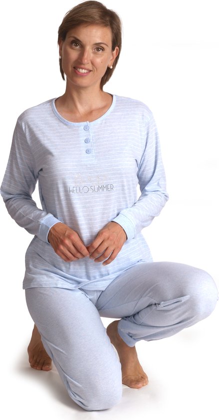 Dames pyjama Cocodream 611276 blue Single jersey XXL | bol.com