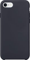 Apple iPhone SE (2022) Hoesje - XQISIT - Serie - Siliconen Backcover - Midnight Blue - Hoesje Geschikt Voor Apple iPhone SE (2022)