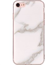 Apple iPhone SE (2022) Hoesje - Mobigear - Marble Serie - TPU Backcover - Wit - Hoesje Geschikt Voor Apple iPhone SE (2022)