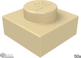 LEGO Plaat 1x1, 3024 Tan 50 stuks