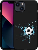 iPhone 13 Hoesje Zwart Soccer Ball - Designed by Cazy
