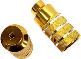 asverlengers/pegs BMX Freestyle 110 mm staal goud 2 stuks