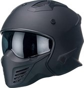 Vito Bruzano Jethelm - Motorhelm - Mat Zwart- Maat S
