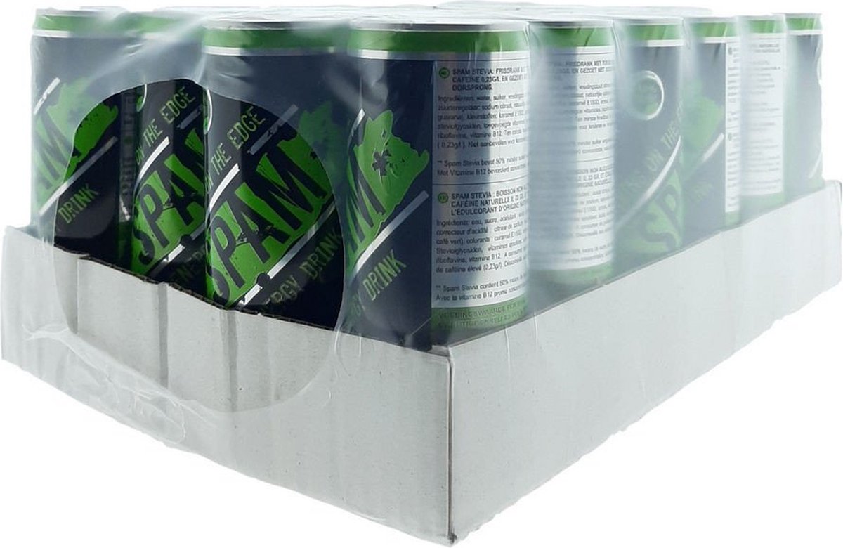 Spam Energy Drink Stevia | Blik 24 x 250 ml