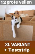 huisdieren meubelbescherming - 12 STUKS XL + Krabtape teststrip - EXTRA GROOT (45 x 30CM) - krab beschermer katten - anti krab katten - krabpaal - Bescherming tegen krabschade - an