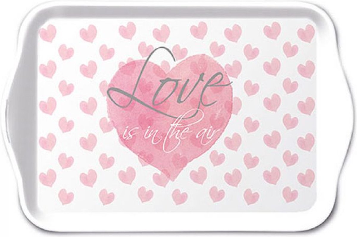 Tray Melamine 13x21cm Love Letters