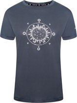 Het Dare2B Unwind T-shirt met korte mouwen - dames - zacht - grafisch - Blauw